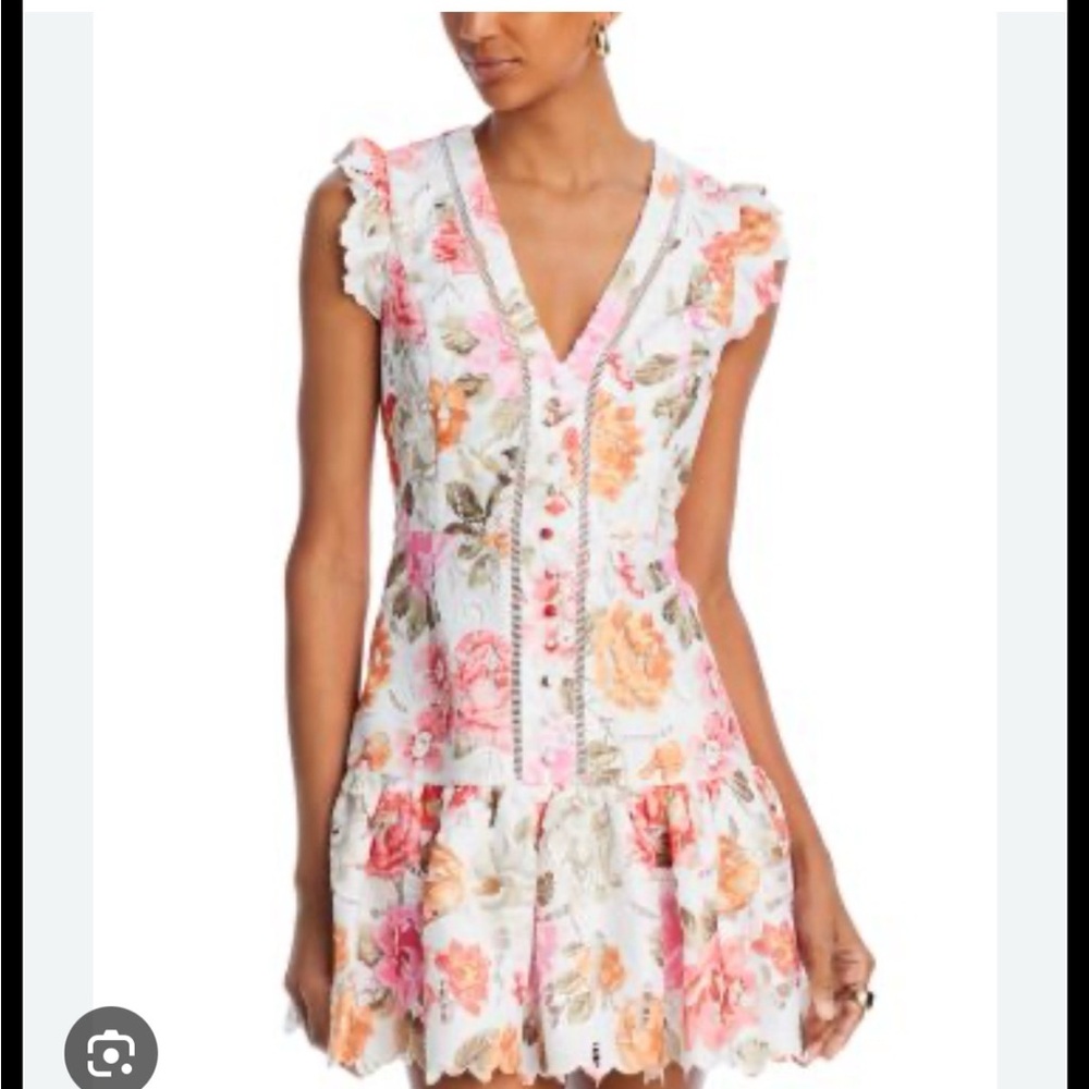 AQUA Lace Floral Dress